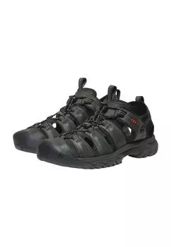 Уличные сандалии Targhee III, кожаные, мужские KEEN, цвет Grey/ Black