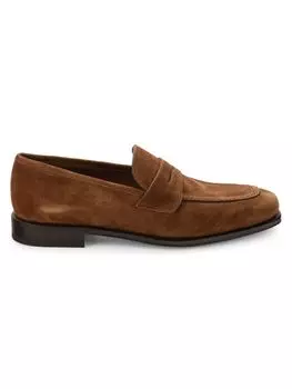 Уличные замшевые лоферы-пенни Ferragamo, коричневый
