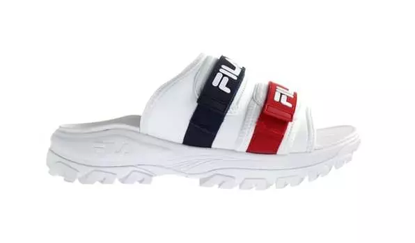 Уличные женские белые ползунки Fila, белый