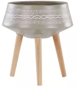 Уличный цветочный горшок Beliani AGRIA цвет beige/eiche hell/taupe/wei