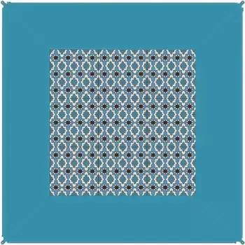 Уличный ковер BENT "Carpet oriental/ -Caribbean", прямоугольный, без PFC 250х250 см, цвет light blue hawaiin print