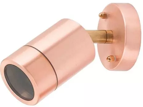 Уличный прожектор IP54 GU10, медь из настоящей латуни, современный уличный прожектор для террасного дома Licht-Erlebnisse