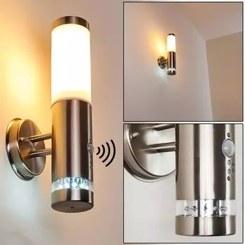 Уличный светильник »Ricoleta« из металла/пластика, нержавеющая сталь/белый hofstein