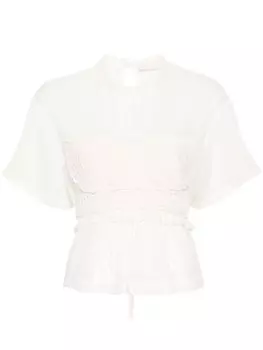 Ulla Johnson блузка Cari с отделкой крючком, нейтральный цвет