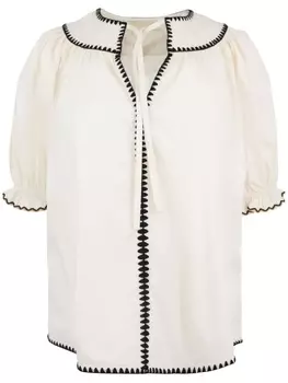 Ulla Johnson блузка Ruby с объемными рукавами, белый