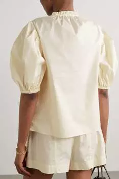 ULLA JOHNSON блузка Tillie из хлопкового поплина, белый