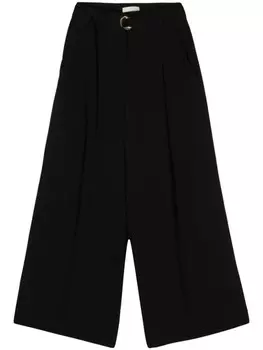 Ulla Johnson брюки-палаццо из крепа с поясом, черный