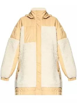 Ulla Johnson флисовое пальто Hayes со вставками, нейтральный цвет