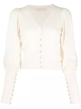 Ulla Johnson кардиган Hattie с V-образным вырезом, нейтральный цвет