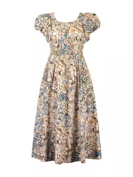 Ulla Johnson платье миди Gabi, серый