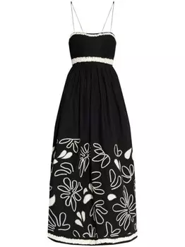 Ulla Johnson платье миди Холлис, черный