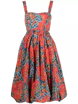 Ulla Johnson платье с графичным принтом, красный