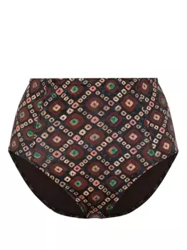 Ulla Johnson плавки бикини с геометричным узором, коричневый