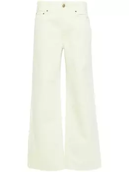 Ulla Johnson прямые джинсы Elodie с завышенной талией, нейтральный цвет