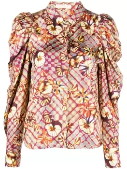 Ulla Johnson шелковая блузка Dari, желтый