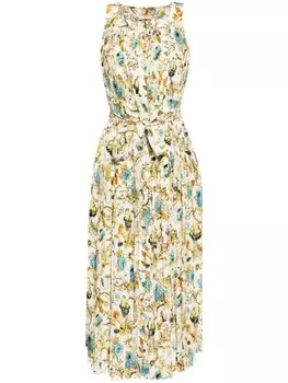 Ulla Johnson шелковое платье Annabeth с цветочным принтом, серый