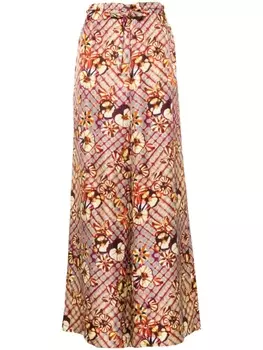 Ulla Johnson широкие брюки Sawyer с завышенной талией, оранжевый