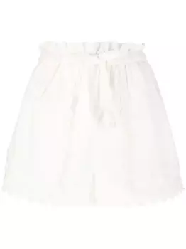 Ulla Johnson шорты Nellie с вышивкой, нейтральный цвет