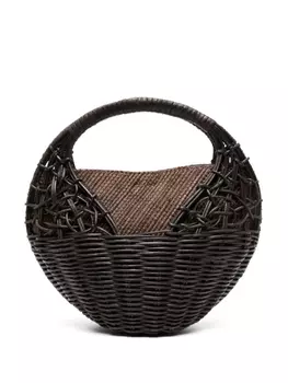Ulla Johnson сумка Sea Shell Wicker, коричневый