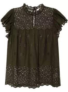 Ulla Johnson топ Kassi, зеленый