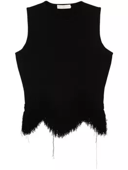 Ulla Johnson топ с бахромой из коа, черный