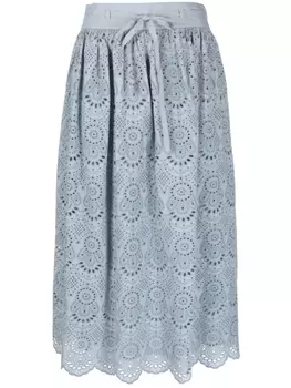 Ulla Johnson юбка Clarabella с люверсами, синий