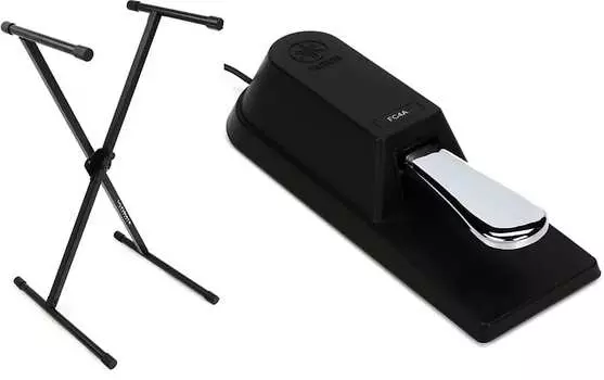 Ultimate Support IQ-X-1000 Комплект подставки для клавиатуры X-Style с одинарной распоркой и педалью сустейна / ножным переключателем Yamaha FC4A Yamaha + Ultimate Support FC4A=1 18530=1