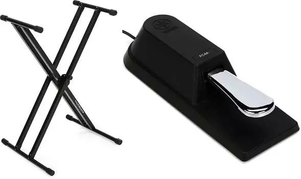 Ultimate Support IQ-X-2000 Комплект подставки для клавиатуры X-Style с двойными распорками и педалью сустейна/ножным переключателем Yamaha FC4A Yamaha + Ultimate Support FC4A=1 18531=1