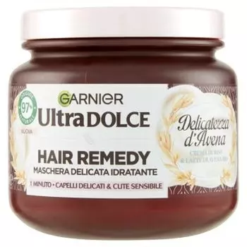 Ultra Dolce Hair Remedy Нежная и увлажняющая маска для волос Мягкость овса 340 мл Garnier