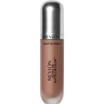 Ultra Hd Matte Lipcolor Бархатистая легкая матовая жидкая помада телесного коричневого цвета Seduction 6G, Revlon
