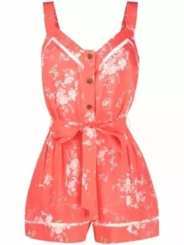 Ulyana Sergeenko креповый комбинезон, красный