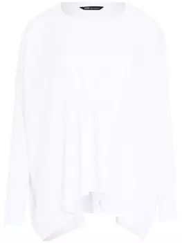Uma | Raquel Davidowicz футболка асимметричного кроя с длинными рукавами, белый