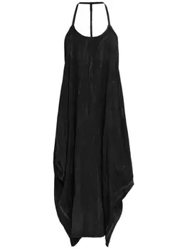 Uma | Raquel Davidowicz платье с жатой отделкой, черный