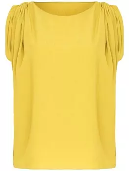 Uma | Raquel Davidowicz топ без рукавов с драпировкой, желтый