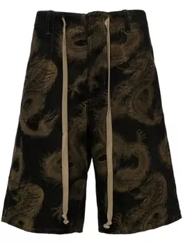 Uma Wang хлопковые шорты-бермуды, коричневый