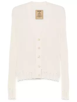 Uma Wang кардиган в рубчик, нейтральный цвет