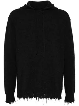 Uma Wang кашемировый джемпер с капюшоном, серый