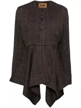 Uma Wang куртка Koney с асимметричным подолом, черный