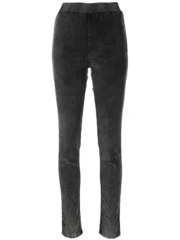 Uma Wang легинсы с завышенной талией и выцветшим эффектом, серый