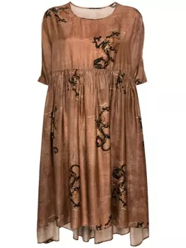 Uma Wang платье Agnus с принтом, розовый