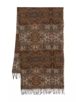 Uma Wang платок с принтом, коричневый
