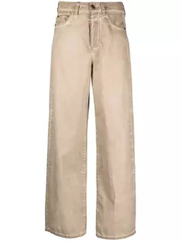 Uma Wang прямые джинсы с завышенной талией, нейтральный