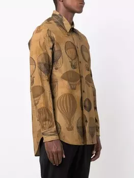 Uma Wang рубашка с принтом, коричневый