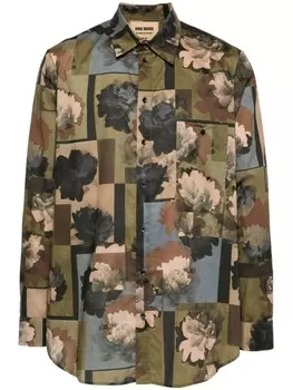 Uma Wang рубашка Tab, зеленый