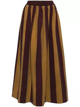 Uma Wang юбка макси А-силуэта в полоску, красный