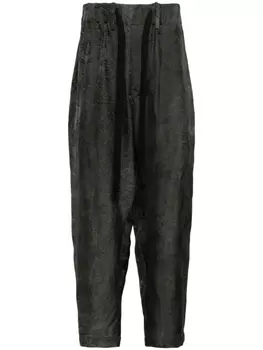 Uma Wang зауженные брюки с низким шаговым швом, серый