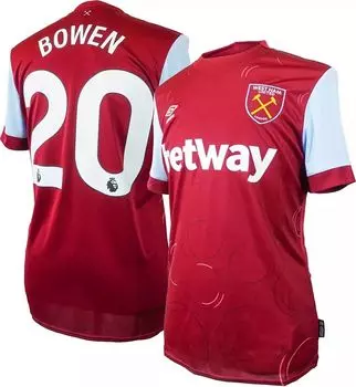Umbro Adult Вест Хэм Юнайтед Джаррод Боуэн # 20 Домашняя копия Джерси
