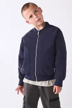 Умная куртка бомбер для мальчиков River Island, синий