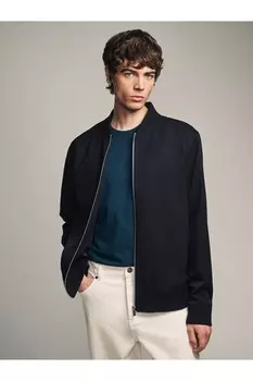 Умная куртка бомбер Next, синий