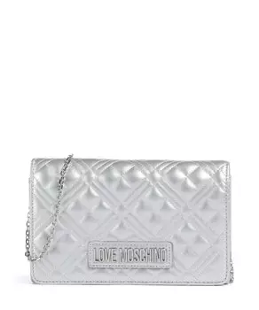Умная повседневная сумка через плечо из искусственной кожи Love Moschino, серебряный